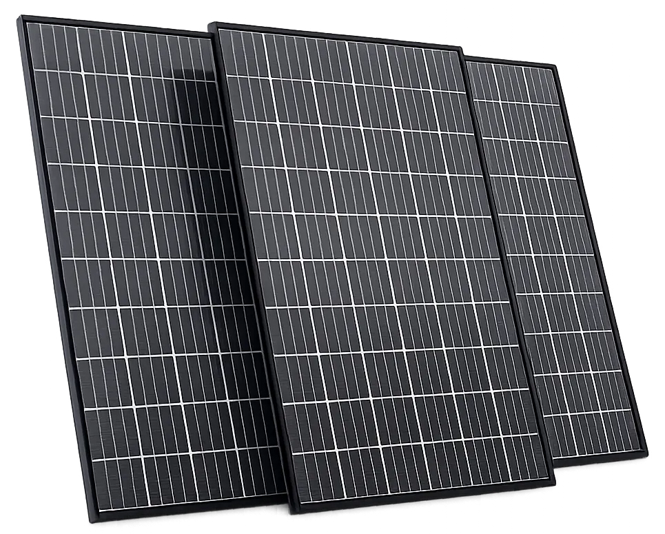 Three solar panels